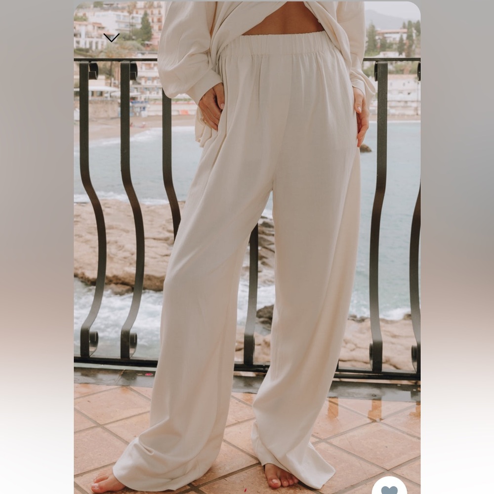 Daily Drills Linen Resort Pants Cream